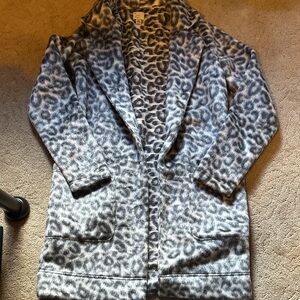 A new day from target Gray Leopard Print Teddy Jacket